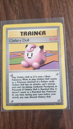 Clefairy Doll 70/102 Rare Base Set Unlimited Trainer Pokemon Card Mint - Image 1