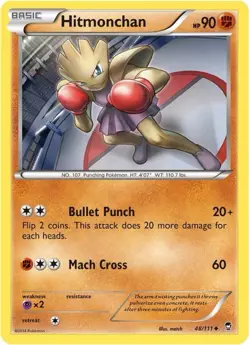 Hitmonchan 48/83 XY Furious Fists Near Mint Pokemon Card - Image 1