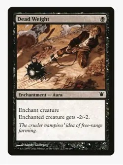 Dead Weight #96 Innistrad (ISD) Magic Card in Protective Sleeve - Image 1