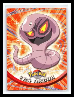 💥 ARBOK 1999 Topps Pokemon TV Non Holo Animation 2nd Series Black Logo # 24 - Image 1
