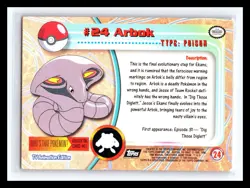 💥 ARBOK 1999 Topps Pokemon TV Non Holo Animation 2nd Series Black Logo # 24 - Image 2