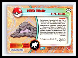 💥 MUK 1999 Topps Pokemon TV Non Holo Animation 1st Series Blue Logo # 89 - Image 2