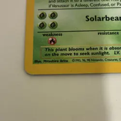 Pokemon Venusaur Base Set 2 Holo Rare 18/130 Wizards Stage 2 100 HP 2000 READ - Image 2