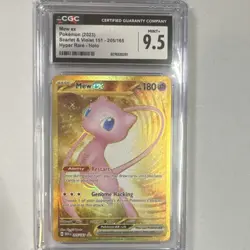 Mew ex Pokemon TCG Scarlet & Violet 151 205/165 Hyper Rare Holo CGC 9.5 2023 - Image 1