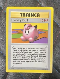 Clefairy Doll Rare 70/102 - Pokemon Base Set Shadowless - Image 1