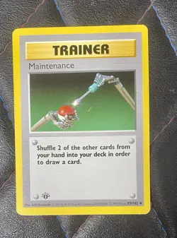 Pokemon Maintenance Base Set 1st Edition Shadowless 83/102 - Image 1