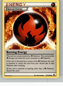 BURNING ENERGY 151/162 UC BREAKTHROUGH POKEMON NM - Image 1