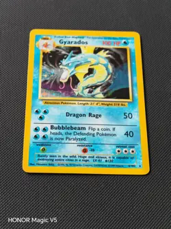 Pokemon Gyarados 6/102 Base Set Holo Rare WOTC Vintage LP - Image 1