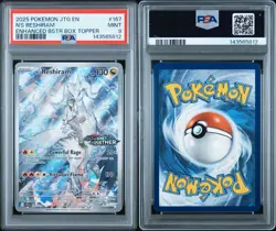 2025 Pokemon EN Journey Together N’s Reshiram #167 PSA 9 Mint Box Topper - Image 3
