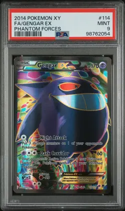 Pokemon Gengar EX XY Phantom Forces Full Art #114 PSA 9 - Image 1