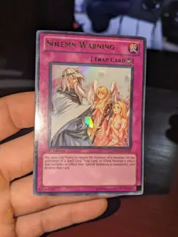 Yugioh Solemn Warning DREV-EN077 Ultra Rare 1st Ed - Image 1