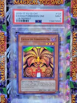Yugioh Exodia The Forbidden One LOB-124 Ultra Rare PSA 9 Mint - Image 1