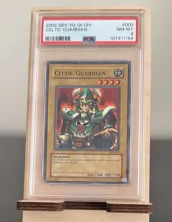 2002 Yugioh SDY-009 Celtic Guardian Common PSA 8 NM-MT - Image 1