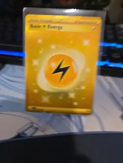 Basic Lightning Energy Gold 257/198 Rare Pokemon Card Scarlet & Violet NM - Image 1