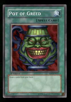 Pot of Greed #SD2-EN017 Yugioh 1st Edition - Image 1