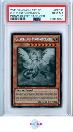 G-E PHOTON DRAGON PHSW-GR-GER. YU-GI-OH! PHSW-PHOTON SHOCKWAVE 2011 DE011 PSA 10 - Image 1