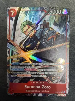 One Piece Roronoa Zoro Alt Art SR* Adventure On Kami's Island Eb-04 Op-15 - Image 1