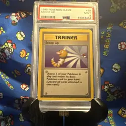Pokemon 1999 Scoop Up Trainer Card Base Set Rare Regular PSA 9 78/102 - Image 1