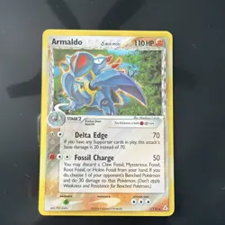 Pokemon Card EX Holon Phantoms Reverse Holo Armaldo 1/110 Rare Stamped - Image 1