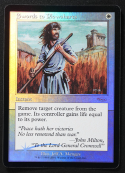 Swords to Plowshares Foil FNM Promo Card MTG - Image 1