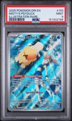 PSA 9 MINT Misty's Psyduck 193 Destined Rivals Pokemon Card - Image 1