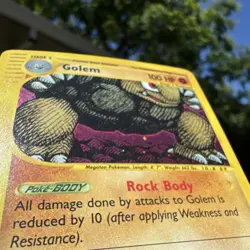 Pokemon TCG Golem Expedition Base Set Holo Rare 100 HP Card 014/165 English - Image 3