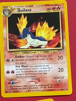 Lot 8 Neo Genesis Pokemon Cards Quilava Seadra Skiploom Togepi Xatu Chikorita - Image 2