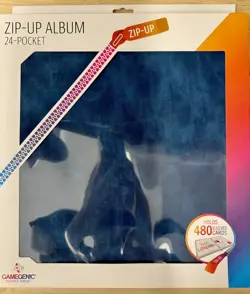 Gamegenic Zip-Up Album 24- Pocket (480 Sleeved Cards) Blue - Sealed New - Image 1
