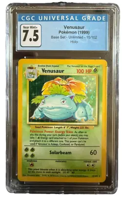 Pokemon TCG Venusaur Base Set Holo Unlimited Rare Card 15/102 1999 - Image 1