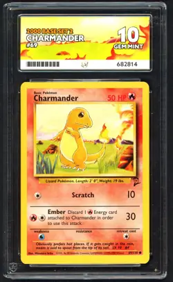 Pokemon Cards - ACE 10 Charmander 69/130 - Base Set 2 - GEM MINT - Image 1
