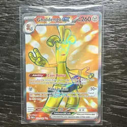 Pokemon Gholdengo ex 231/182 Ultra Rare Full Art Holo SV04 Paradox Rift TCG Card - Image 1