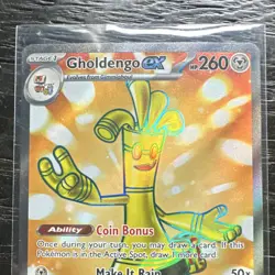 Pokemon Gholdengo ex 231/182 Ultra Rare Full Art Holo SV04 Paradox Rift TCG Card - Image 2