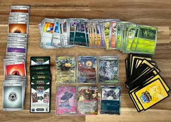 Pokemon Card Lot Full Art Alt Art, Energy, TCG Code cards, 188 pokemon cards - Image 1