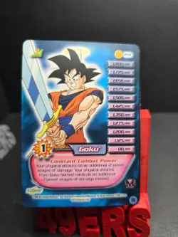DBZ CCG Goku HOLO FOIL Rare Folding Card 159 160 LV1 LV2 Dragon Ball Z Foldout - Image 1