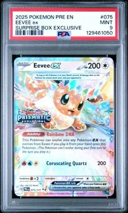 PSA 9/10 2025 POKEMON EEVEE PRISMATIC EVOLUTIONS SURPRISE BOX EXCLUSIVE SEQ SET - Image 2