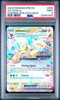 PSA 9/10 2025 POKEMON EEVEE PRISMATIC EVOLUTIONS SURPRISE BOX EXCLUSIVE SEQ SET - Image 5