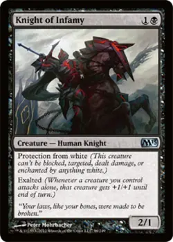 Knight of Infamy -Foil Light Play MTG Magic 2013 Core Set - Image 1