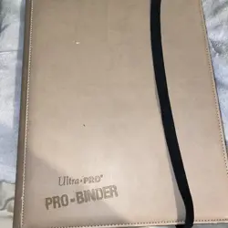 ultra pro pro-binder used beige tcg Pokemon magic yu-gi-oh 9 Pocket Side Loadin - Image 1