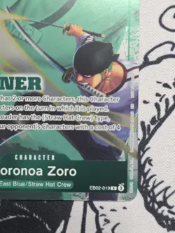 Roronoa Zoro Winner Pack 2025 Vol. 3 R One Piece Promotion Cards EB02-019 NM - Image 3