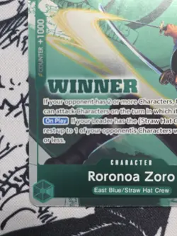 Roronoa Zoro Winner Pack 2025 Vol. 3 R One Piece Promotion Cards EB02-019 NM - Image 4