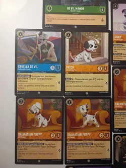 Lorcana Disney 101 Dalmatian (15) Card Lot 2 Cold Foils & 13 Commons - Image 4