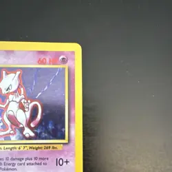 Pokemon Mewtwo Base Set Holo Rare 010/102 60 HP English Psychic Vintage Card - Image 3