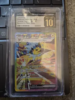 CGC 10 Pristine Jolteon ex 209/187 SAR Terastal Fest ex sv8a Pokemon Card - Image 1