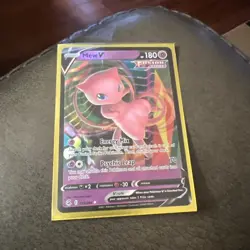 Pokemon TCG Mew V 113/264 Sword & Shield Fusion Strike Ultra Rare Holo Card NM - Image 1