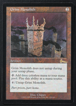 Grim Monolith Magic Card Urza's Legacy MTG Reserved List - Image 1
