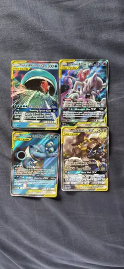 Pokemon TCG Holo Card Lot - Magikarp & Wailord GX, Mewtwo & Mew GX - Image 1