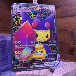 Pikachu Cosplay Sableye Pokemon Custom ACG Card Holo Foil Anime Hero Cute Cos - Image 1