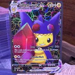 Pikachu Cosplay Sableye Pokemon Custom ACG Card Holo Foil Anime Hero Cute Cos - Image 3