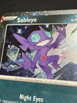 Fart Swirl 🌀 Pokemon TCG Sableye 2023 Cosmo Holo Card 136/193 NM 🔥🔥🔥 - Image 3