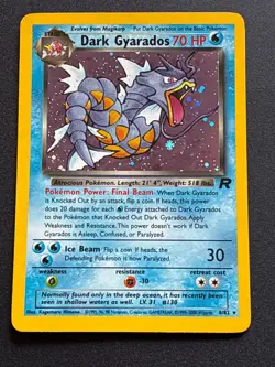 Pokemon Dark Gyarados Team Rocket Holo Rare 8/82 70 HP Stage 1 English Card - Image 1